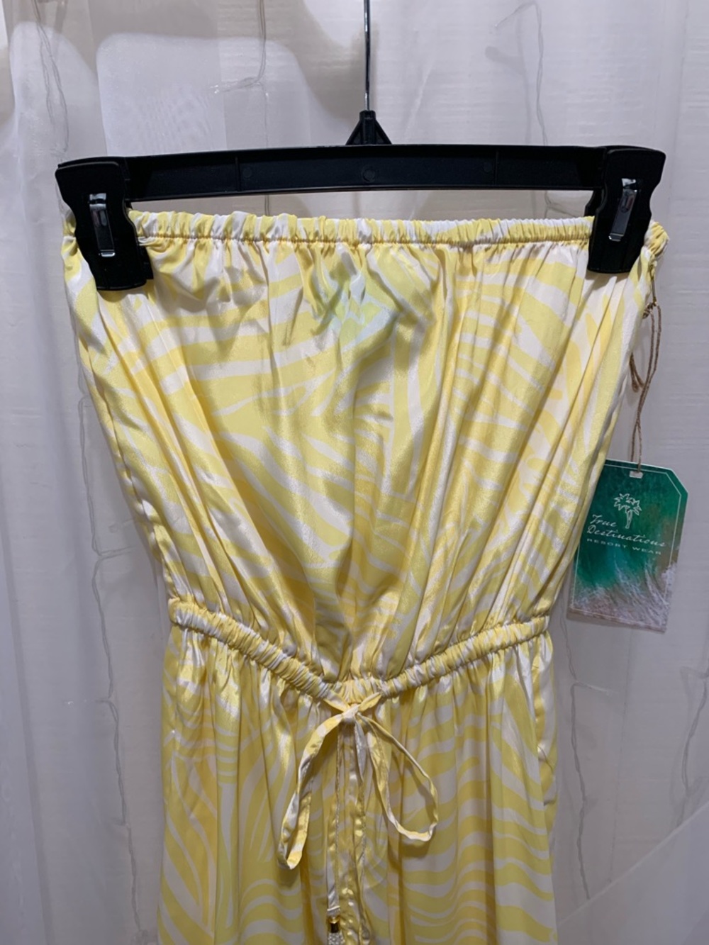 True Destinations Yellow Zebra Print Jumpsuit - Picture 5 of 9